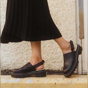 ISO Poppy Barley Lug Mules sz 6 6.5 7